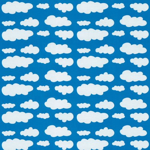 Blauwe tricot met wolken Verena